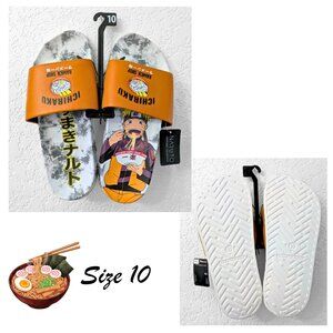 [Bioworld] Men's Naruto Shippuden Ichiraku Ramen Slides Size 10 (NWT!)